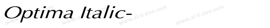 Optima Italic字体转换